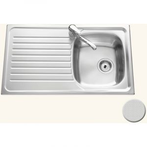 &Eacute;vier inox nid d'abeille SCALDIS 1 bac - 1 &eacute;gouttoir