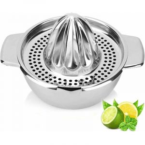 Presse Agrume Manuel Presse Orange Inox Presse Citron Orange Juicer Lavable au Lave-Vaisselle pour Oranges Citrons Limes