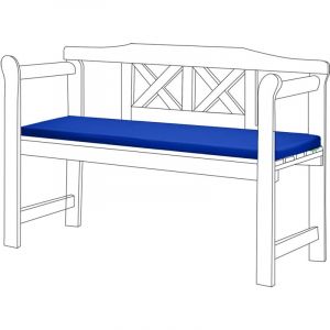 Coussin de banc d'extérieur 2 places, coussins de banc de terrasse résistants à l'eau avec rembourrage en fibres, 117x39x5 cm coussins amovibles pour