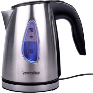 Mesko - MS1351 Bouilloire Électrique 1,0 Litre, Cuve en acier Inoxydable sans bpa 1630W Argent