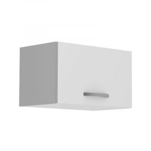 Meuble haut court 1 porte - oslo - Blanc - l 60 x p 36 x h 35 cm - Cuisine - Contemporain - Mat