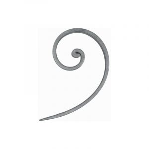Demi volute à noyau - Hauteur 170mm Largeur 110mm Plat lisse 16x6mm - Fer forgé - à souder Deco Fer Forge