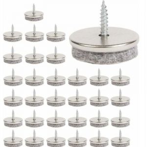 Patins Meubles - 32 Pack Patin De Chaise,28mm Diameter Patin Chaise Patin Meuble Ave Feutres &eacute;pai De 5mm Sont Une Protection Id&eacute;ale Du Pied De Chaise