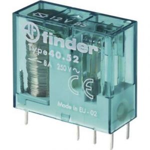 40.52.6.012.0000 Relais pour circuits imprim&eacute;s 12 v/ac, 12 v/dc 8 a 2 inverseurs (rt) 1 pc(s) Y523083 - Finder
