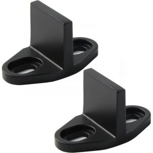 Sollbry Guide de plancher inf&eacute;rieur pour porte de grange coulissante, guide de rail inf&eacute;rieur mont&eacute; au sol, pour porte, armoire (noir4)