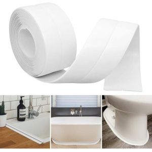 Lntyq Plinthe Souple Autoadhésive 38mm x 5m, Plainte Adhesive PVC, Plinthe Adhesive - Angle Plinthe Cuisine - Baguette Finition PVC - Convient pour