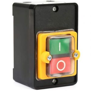 Commutateur à Bouton Poussoir, ac 220V/380V 10A Interrupteur à Bouton de Commande de Puissance étanche Bouton Marche Arret Machine Outil Interrupteur