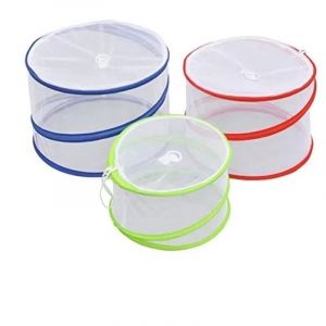 Cloche Alimentaire Pliable en Maille, Lot de 3 Couverture Nourriture Maille R&eacute;utilisable Pop-Up Insecte Protecteur Filet de Maille Cloche Protection