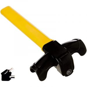 Antivol voiture volant de verrouillage t - bar barre antivol haute s&eacute;curit&eacute; volant de verrouillage fixation universelle du volant avec cl&eacute;