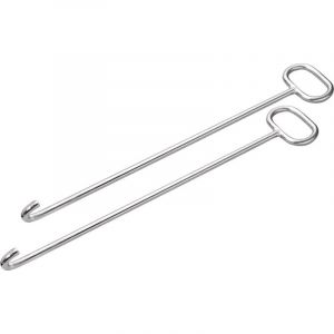 Harke - Crochet de levage de plaque d'égout longueur 800 mm avec U-crochet galvanisé