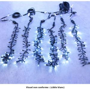 guirlande - kit boa - 6 x 1 mètre - effet comète - 300 led - blanc - 230 volts - raccordable - festilight 39350-w0-z