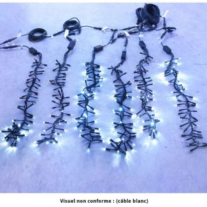 guirlande - kit boa - 6 x 1 mètre - effet comète - 300 led - blanc - 230 volts - raccordable - festilight 39350-w0-z - Blanc