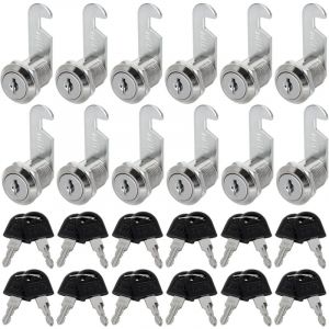 Csparkv - 10 Pièces Serrure Boite aux Lettres, 30 mm Barillet Boite aux Lettres, Serrure Meuble pour Boîtes aux Lettres, Portes D'armoire, Armoires