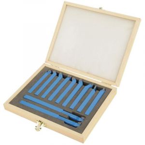 11Pcs Outils de tour Bits, Burin R&eacute;versible Tour de Coupe en Carbure de Tungst&egrave;ne pour Tours G&eacute;n&eacute;raux Semi-automatiques et Semi-automatiques -10 x 10