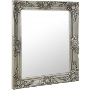 FIMEI Miroir mural style baroque 50x60 cm Argent&eacute;