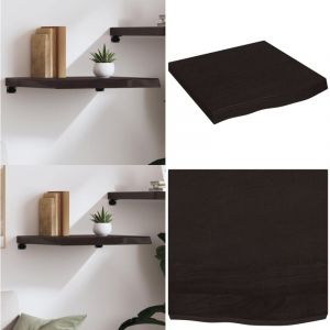 Vidaxl - tag&egrave;re murale marron fonc&eacute; bois ch&ecirc;ne massif trait&eacute; - &Eacute;tag&egrave;re Murale - &Eacute;tag&egrave;re Rustique - &Eacute;tag&egrave;re En Bois - &Eacute;tag&egrave;re Ch&ecirc;ne - Meuble De