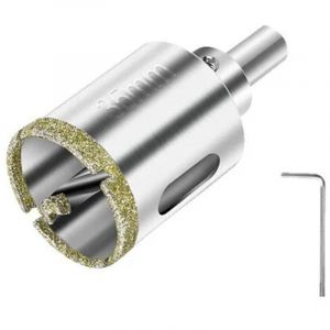 SCIE-CLOCHE DIAMANT&eacute;E 35 mm, Scie Cloche Carrelage avec Rev&ecirc;tement de Surface en Diamant pour Coupe de Verre, Carrelage, C&eacute;ramique, Marbre, Calcaire