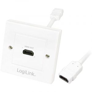 Bloc prise murale encastrable - hdmi - blanc
