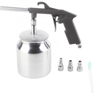 Pistolet de Sablage pour Compresseur , Kit D'outils de Pistolet de Sablage à Jet de Sable Avec Ventouse de 750 Cc pour Pulvérisation, Nettoyage,