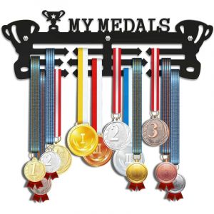 Pr&eacute;sentoir &agrave; M&eacute;dailles, Pr&eacute;sentoir &agrave; M&eacute;dailles de Mode de 30 cm de Long, Cadre de Support Mural en fer My Medals, Gymnastique, Football, Pr&eacute;sentoir &agrave;