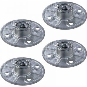 Cyclingcolors - 4x Plaque de fixation embase ronde ø 60mm avec filetage M10 pour pied de table à visser Meuble Montage Connecteur Bride Adaptateur
