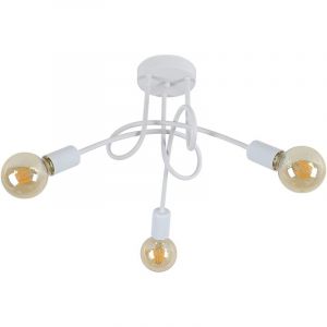 Goeco - Plafonnier Moderne, Luminaire Plafonnier E27 Industrielle en Fer Forgé, 3 Lampes de Suspension Salon Cuisine Salle à Manger, Diamètre 55cm