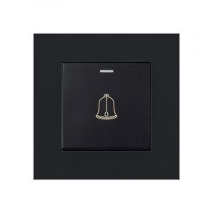 XVX - jamais utilisé] Bouton de sonnette extérieur, interrupteur de sonnette 220-250V avec panneau en verre trempé. Ce bouton poussoir de carillon
