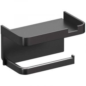 Porte Papier Toilette, Support Papier Rouleau sans Percage Derouleur Papier WC,Distributeur Papier avec Tablette, Acier INOX Auto-adh&eacute;sive et Mural