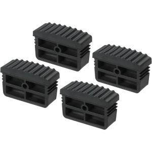 Ccykxa - Embouts d'Échelle, 4 Pièces des en Caoutchouc Antidérapants pour Pieds d'Échelle, Protection de Remplacement pour Échelle, Noir