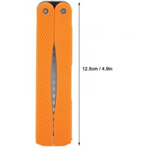affuteur couteau,Aiguiseur de couteaux portable diamant, aiguisage de couteaux pliants aiguisage de couteaux double face pour l'ext&eacute;rieur(Orange)