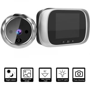 S-giant - Judas de Porte Camera Surveillance, Visiophone Connecté Interphone Vidéo, Judas Numérique 2.8'' Écran , Grand Angle 120 degrés
