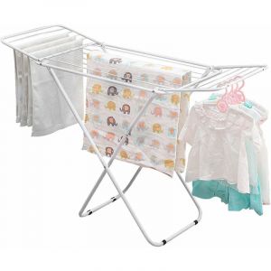 Etendoir &agrave; poser,&Eacute;tendoir s&eacute;choir &agrave; linge avec support stable, support de s&eacute;choir &agrave; linge pliable et antid&eacute;rapant pour salle de bain ou balcon