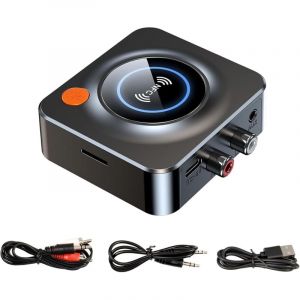 Recepteur Bluetooth 5.3, Stereo Audio HiFi Receiver, RCA 3,5 mm Jack AUX Adaptateur Bluetooth, Stereo Audio HiFi Receiver pour Smartphone, Tablette,
