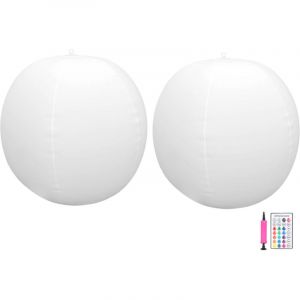 Lampe boule solaire LED, couleur changeante &agrave; distance, lumi&egrave;re flottante pour piscine, pelouse, plage, paysage, blanc
