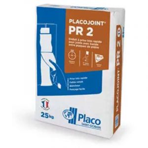 Enduit &agrave; joint poudre &agrave; prise rapide Placojoint PR 2 &ndash; sac 25 kg - PLACO