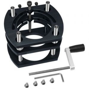 Base &eacute;l&eacute;vatrice pour d&eacute;fonceuse, en aluminium et acier inoxydable, avec moteur de diam&egrave;tre et plaque d'insertion pour table de d&eacute;fonceuse, &eacute;quip&eacute;e de