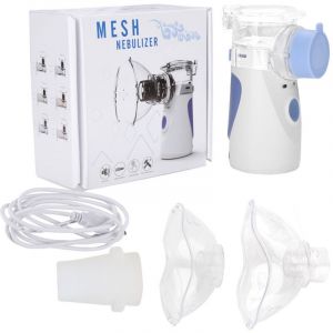 Inhalateur portable pour nébuliseur ultrasonique avec embout buccal et masque pour adultes et enfants. pour le rhume ou l'asthme avec accessoires