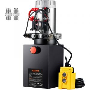VEVOR Pompe Hydraulique DC 12 V 9,5 L Groupe Hydraulique Double Effet Debit deHuile 3,44 L/min Max Pression de Decharge 22 MPa pour Camion a Benne