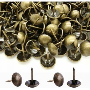 Vtizikl 500 Pi&egrave;ces Clous de Tapissier, Robuste 17X11 MM Bronze Clous Tapissier D&eacute;coratifs Clou R&eacute;tro DIY Clous d'Ameublement pour Meubles Canap&eacute;s