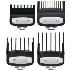 Lot de 4 Peignes Tondeuse Sabot de Guidage,Tondeuse &agrave; Cheveux Limite Peigne,Peignes pour Sabot Cheveux,Housse de Protection pour Tondeuses Wahl