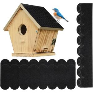 Mini Bardeaux de Toit Auto-Adh&eacute;sifs, 32 Pi&egrave;ces Bardeau Bitume Toiture, Imperm&eacute;ables Feutre de Toiture Autocollant, Feutre Bitum&eacute; pour Nichoirs, pour