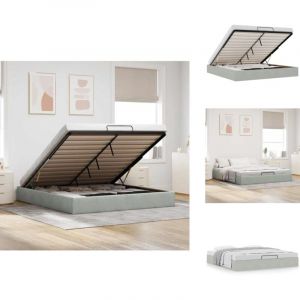 Vidaxl - Cadre de lit ottoman sans matelas gris clair 180x200 cm velours - Lit Ottoman - Lits Ottoman - Cadre De Lit - Cadre De Lit Avec Rangement