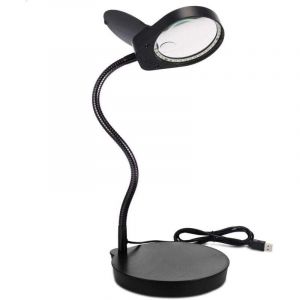 Loupe sur Pied,3X 10x Lampe loupe,loupe eclairante et Support, LED Lampe loupe sur Pied,pour la Lecture, Personnes âgées en Train de Lire, Les