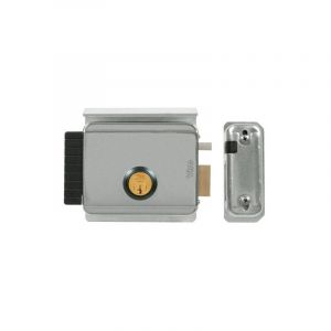 Viro - Serrure électrique en applique V97 Argent Droite Tirant