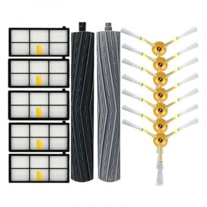 XVX - Pièces de rechange iRobot Roomba pour accessoires Roomba série 800 900 960 980 890 805 880, 5 filtres Roomba, 7 brosses de remplacement Roomba,