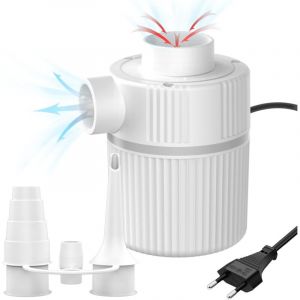 Gonfleur Matelas Gonflable et D&eacute;gonflage 2 EN 1, 30W AC 220-240V Gonfleur &Eacute;lectrique Avec 3 Embouts, Pompe Matelas Gonflable Pour Jouets de