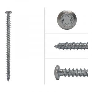 Vis pour châssis galvanisée tête sphérique 7.5 x 120 mm - 100