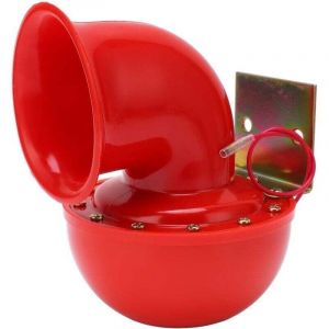 Klaxon de voiture 150db klaxon &agrave; Air rouge klaxon de taureau &eacute;lectrique son de vache klaxon en m&eacute;tal pour camion Train bateau moto voiture - ZVD