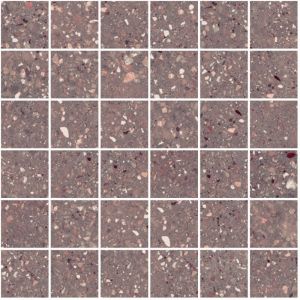 Carrelage grès cérame effet terrazzo Wind Mosaïque 5x5 cm Rouge - Naturel - boîte de 0.71 m2 - Mosaïque 5x5 cm Rouge - boîte de 0.71 m2 - Mosaïque 5x