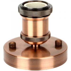 ZVD-Edison Douille De Lampe E27 Vintage Adaptateur Lumi&egrave;re Socket R&eacute;tro Lustre Sans Fil En C&eacute;ramique &agrave; L'int&eacute;rieur, 1 Pack, Laiton Antique Rouge